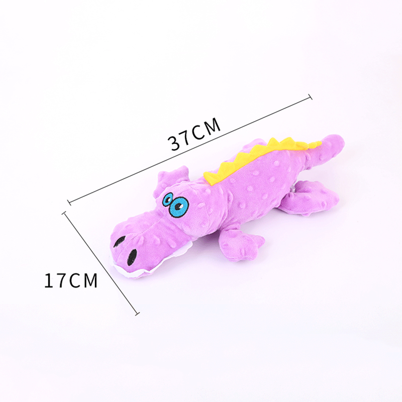 Cute Plush Pet Squeak Toys Crocodile Shape Dog Toys Linen Dog Plush Toys Interaction Play Puppy Dog Supplies
