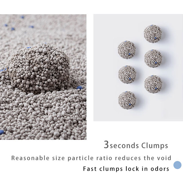 Factory Wholesale Odor Control Cat Litter Sand Ball Shape for Cats Natural mineral cat litter