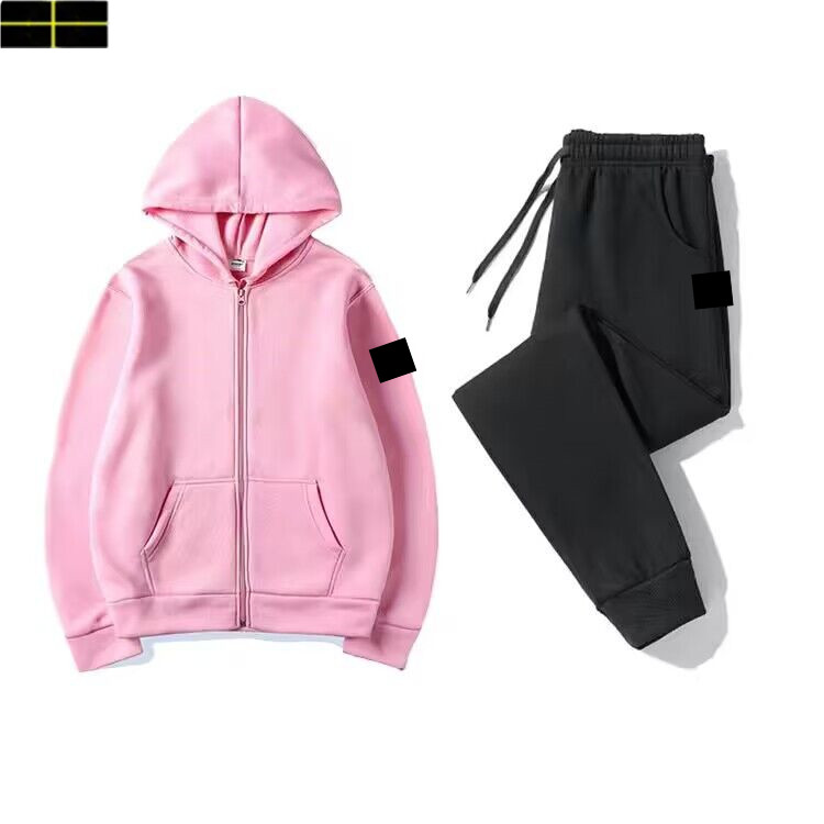 stone jacket jumper cargo man hoody Men Women Casual Tracksuit Spring Autumn Men's Sets Solid Color Sportswear Brand Hoodie Pants Clothing 2 Pieces Set Sports Suits