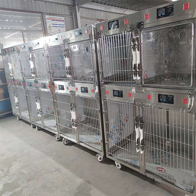 Pet Cage Stainless Steel Pet Cage Clinic Large Kennel Pet Cages, Carriers