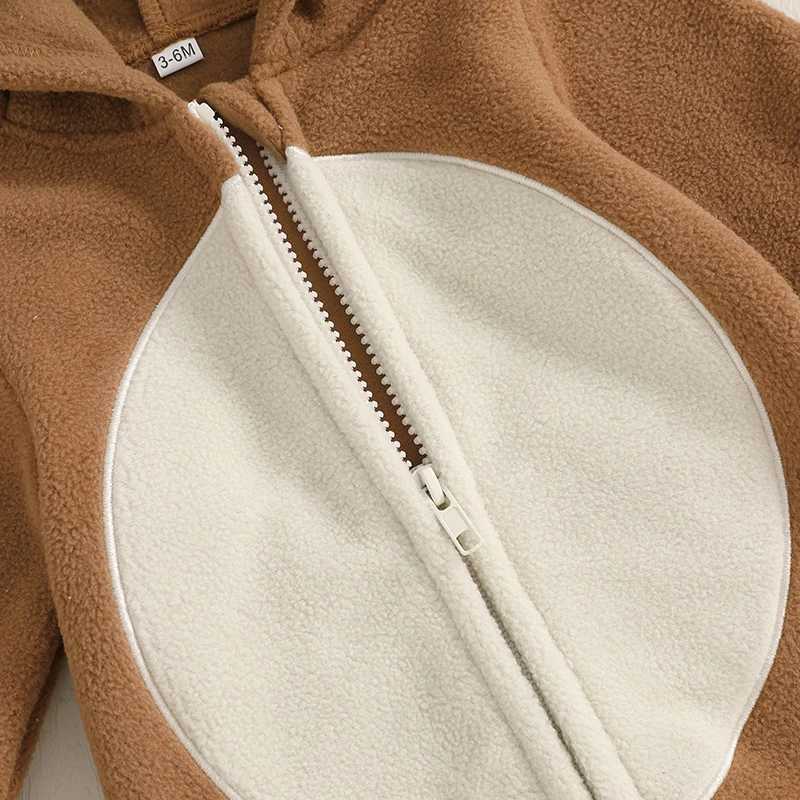 Clothing Sets Adorable Baby Reindeer Rompers Christmas Outfit Newborn Infants Boys Girls Long Sleeve Zip-up Hooded Jumpsuits for 0-18Months H241126