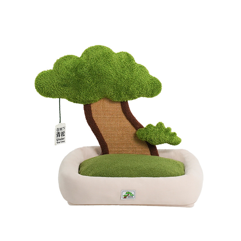 New Design Funny Bite Resistant Cat Scratch Tree Warm Pet Cat Nest Sisal Cat Scratch Board