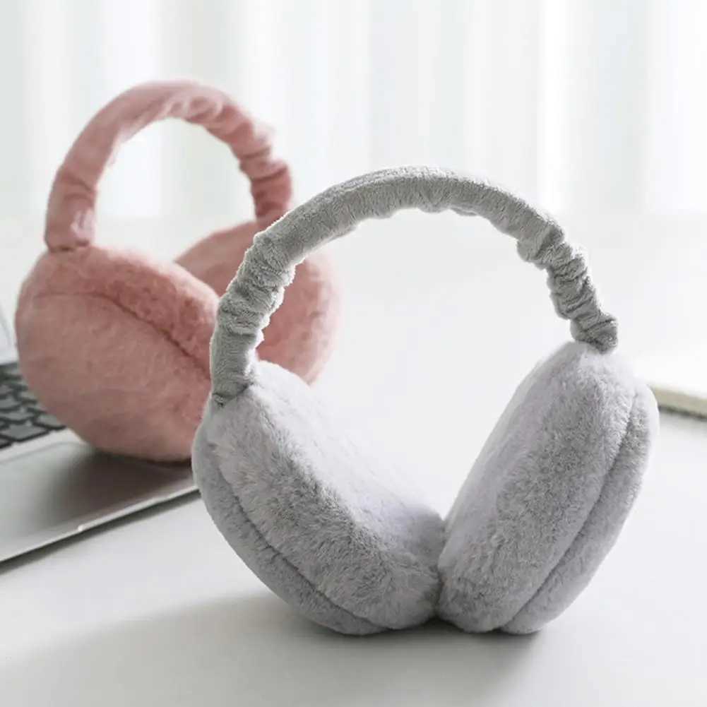2023 New Soft Plush Ear Warmer Winter Warm Earmuffs for Women Fashion Solid Earfl Outdoor Cold Ear Muffs Ear CoverXJ241126