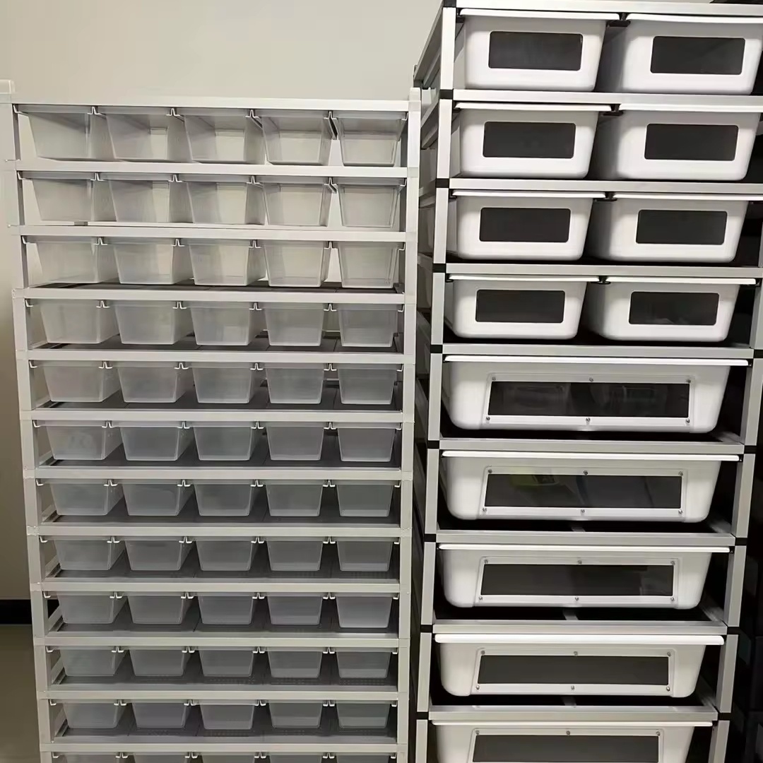 Pet Supplies Reptile Ball Python Tub Cage Display Racks System PVC Reptile Enclosure Snake Breeding Rack