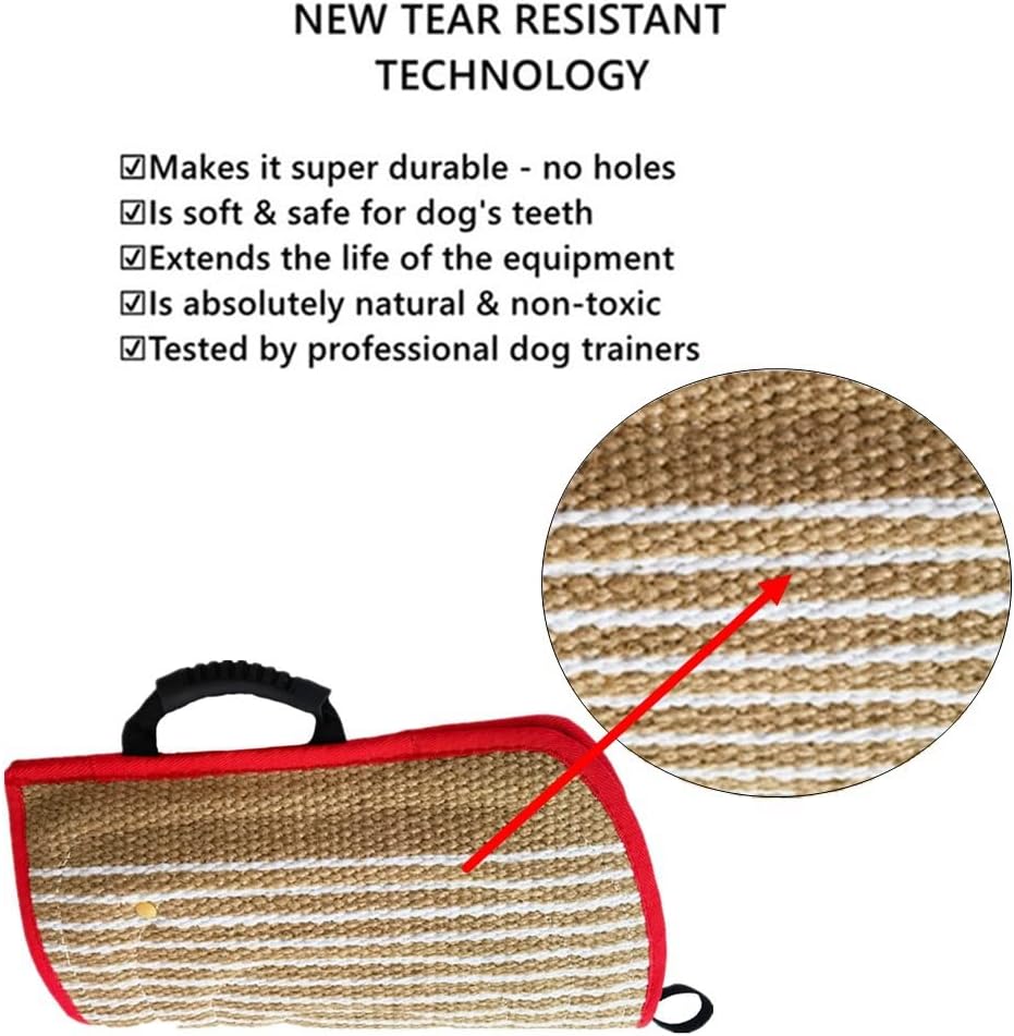 Dog Bite Sleeve Training Protection Arm Jute Chew Tug Toy for K9 Work Dog Pitbull German Shepherd Puppy Young Dogs Jump Training
