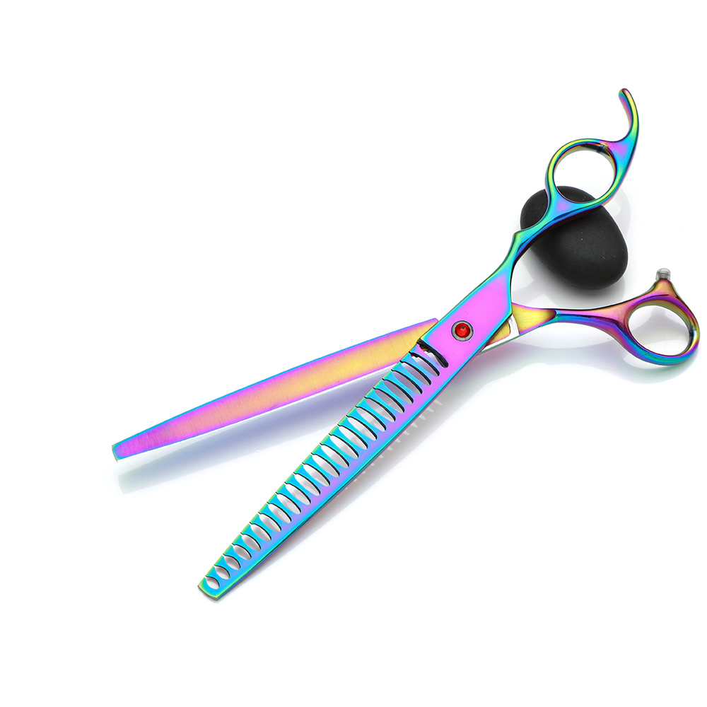 Professional 8-Inch Stainless Steel Pet Grooming Scissors Japan 440C Steel for Cutting Fish Bone Beautiful Purpose