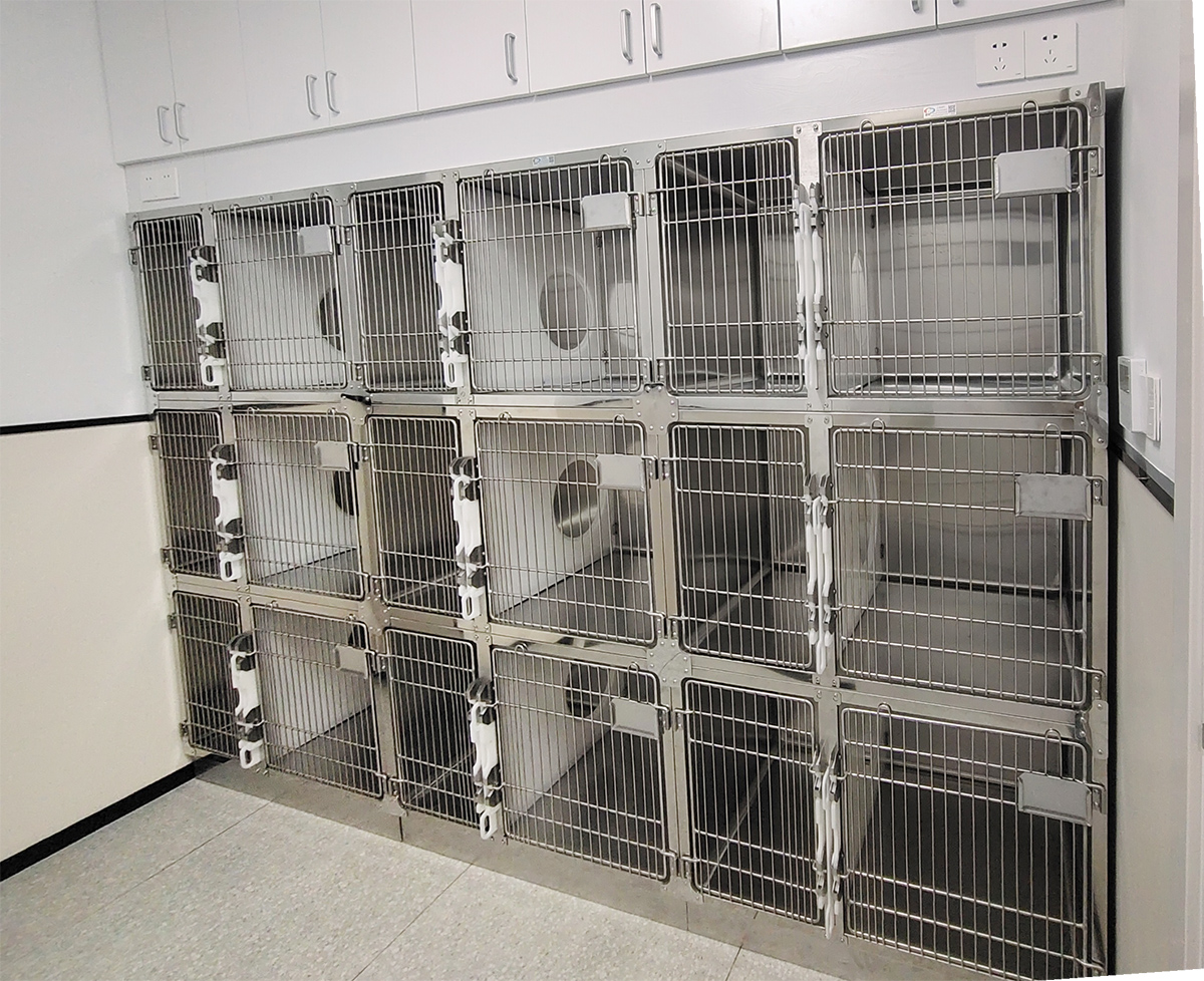 Cat Oxygen Infrared Thermostatic Therapy Stainless Steel animal & veterinary cages Pet cage with heating system