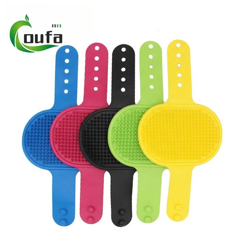 OF New Design Pet Grooming Palm Brush Hair Fur Grooming Massaging Brush For Dog