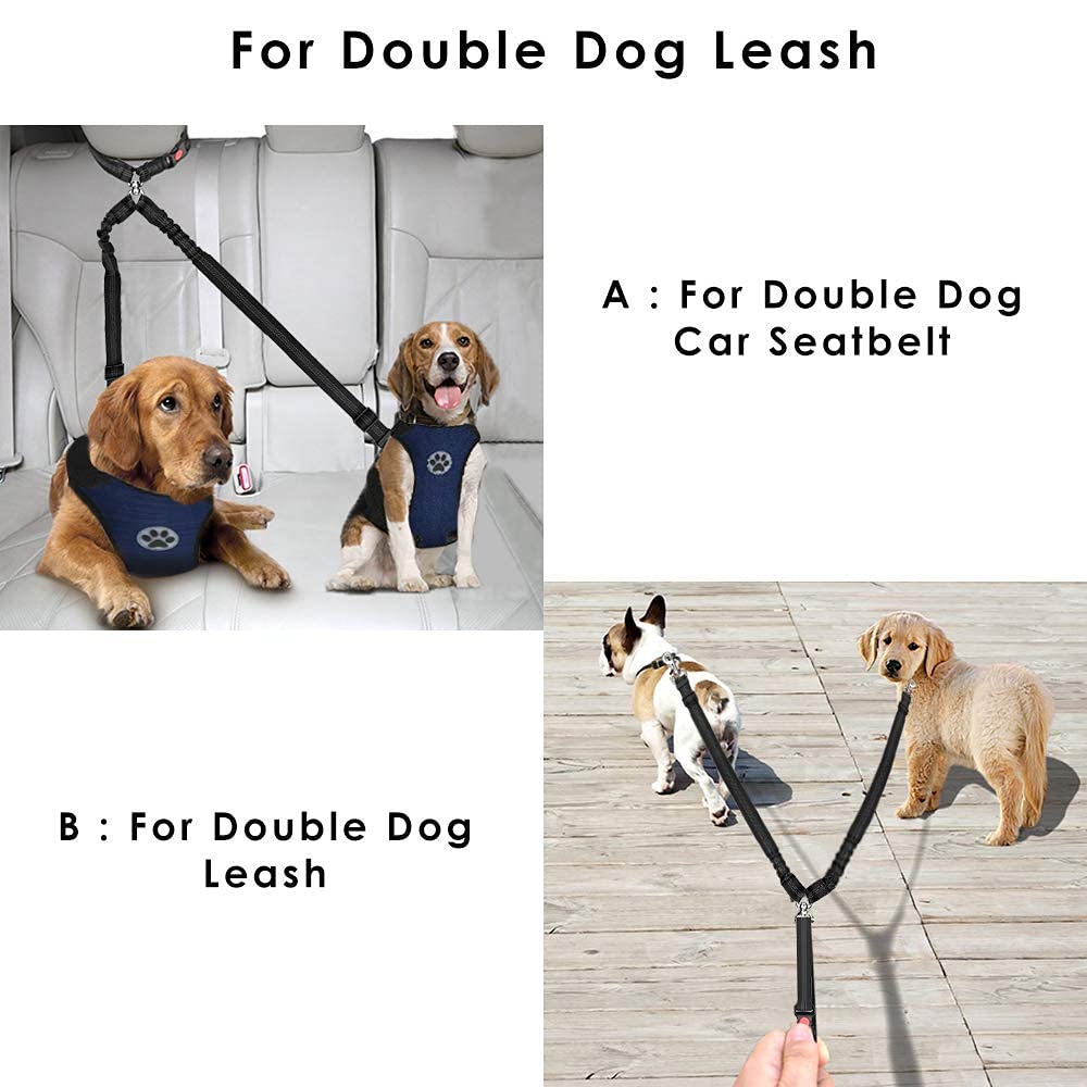 C&C Durable Pet Accessories Adjustable Safety Nylon Leash Car Dog Seat Belt pet car seat belt lead leash backseat safety belt