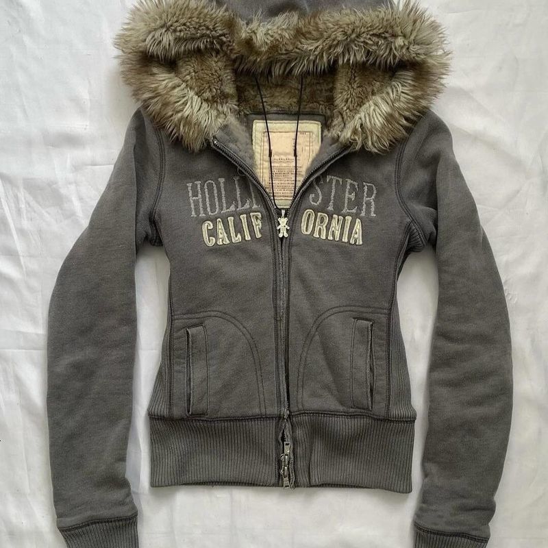 Classic Style Cotton Thickening Hoodies Harajuku Zip Up Sweatshirts for Winter Oversizeds with Fur Collar 241121
