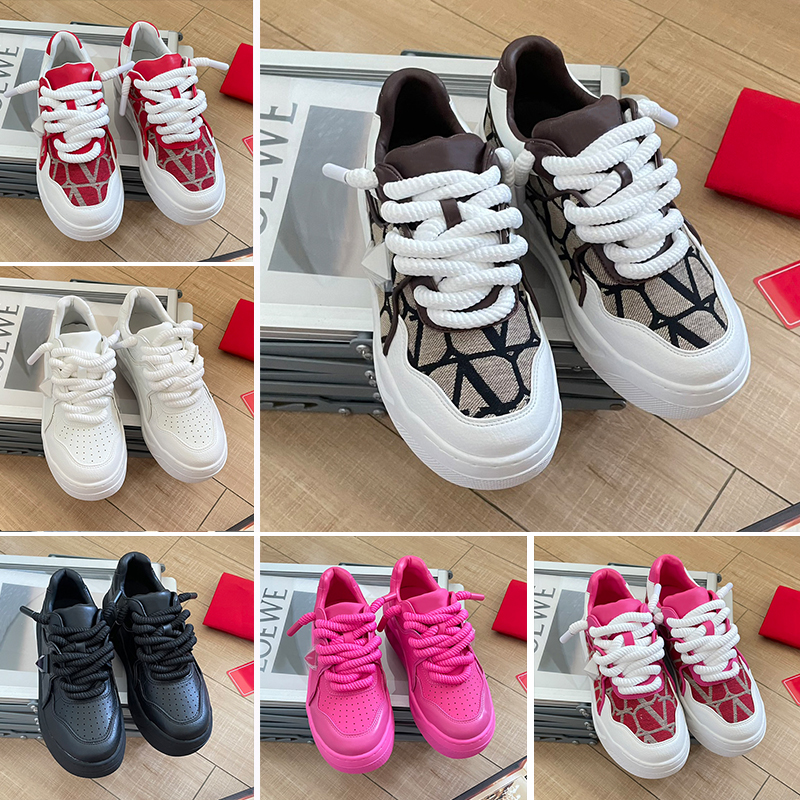 ONE STUD Designer Mens Casual Shoes XL Platform Women Oversized Rivet Trainer Rubber Soles Lace up Luxury Leather Ladies Fashion Sports Sneakers 35-44