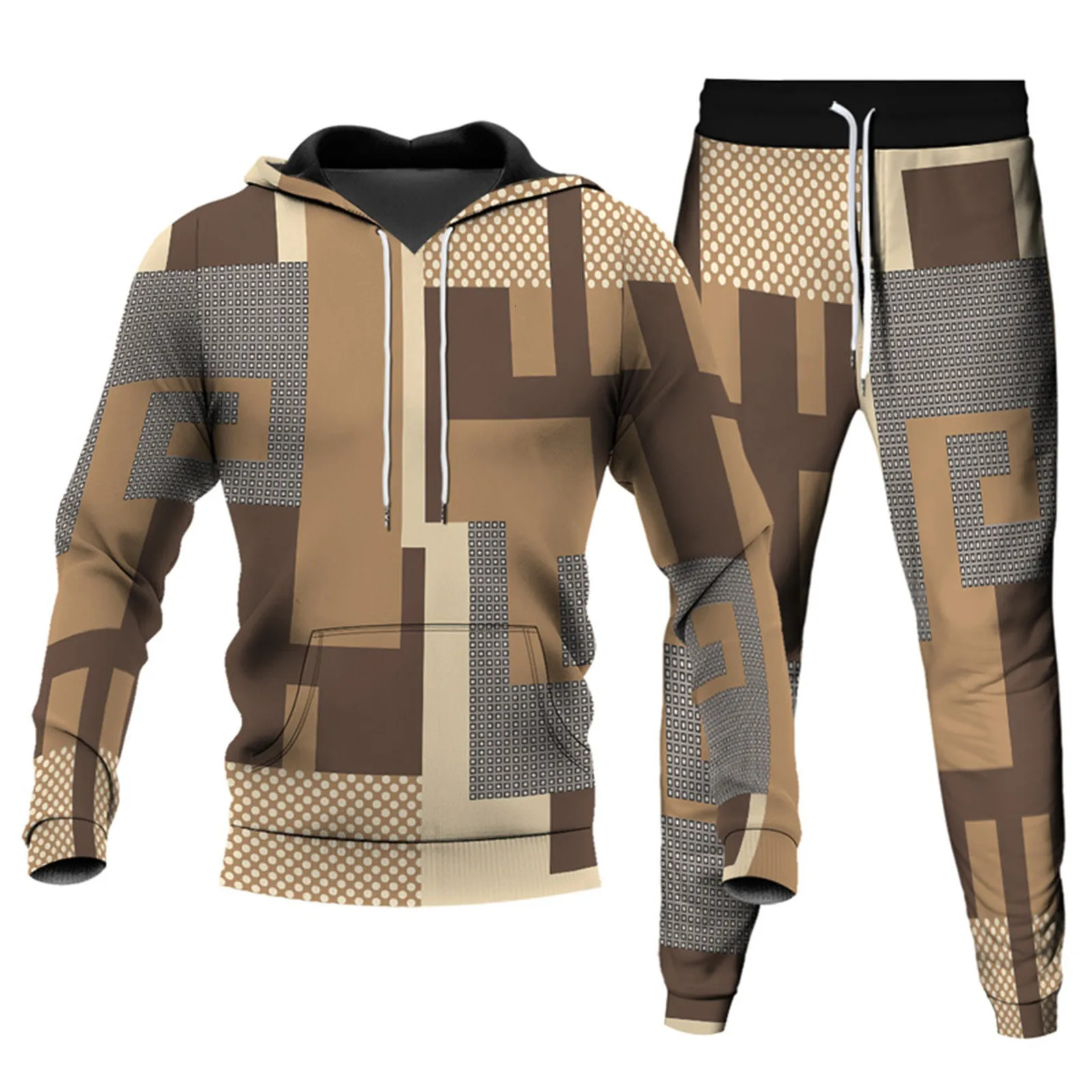 Sports shirtsports pants two-piece set hooded sweatshirtpants set mens street running and jogging fitness hooded sweatshirt Tracksuit Ropa Hombre 2411