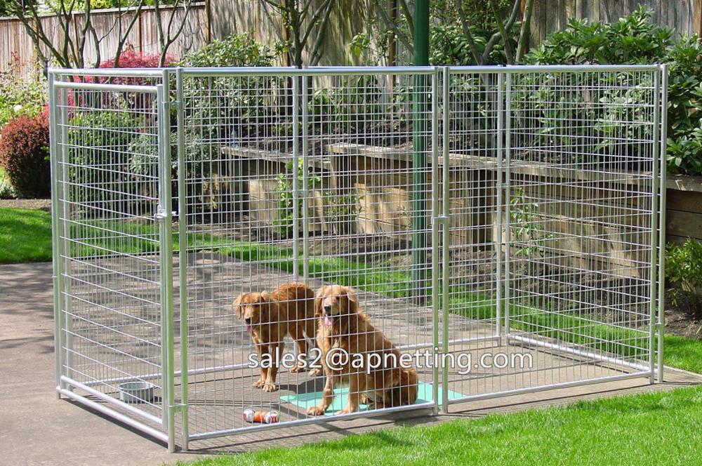 Factory Hot sale outdoor cheap hot welding heavy duty dog crate& Galvanized Steel Dog Kennels Cages