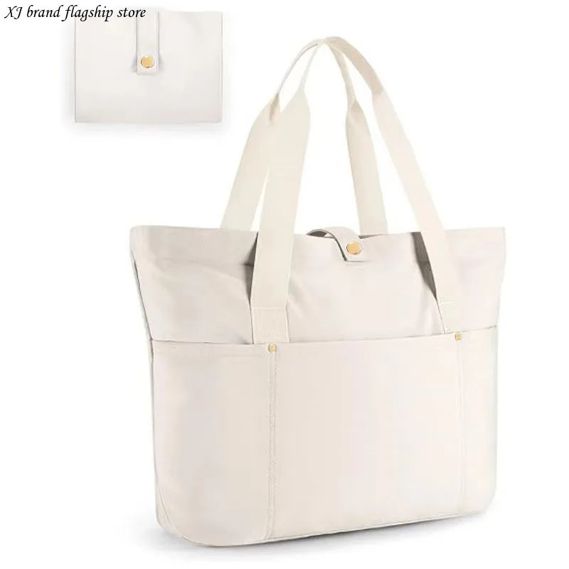 XJ s selling foldable handbag with large capacity shoulder bag The can be folded into a portable small 241125