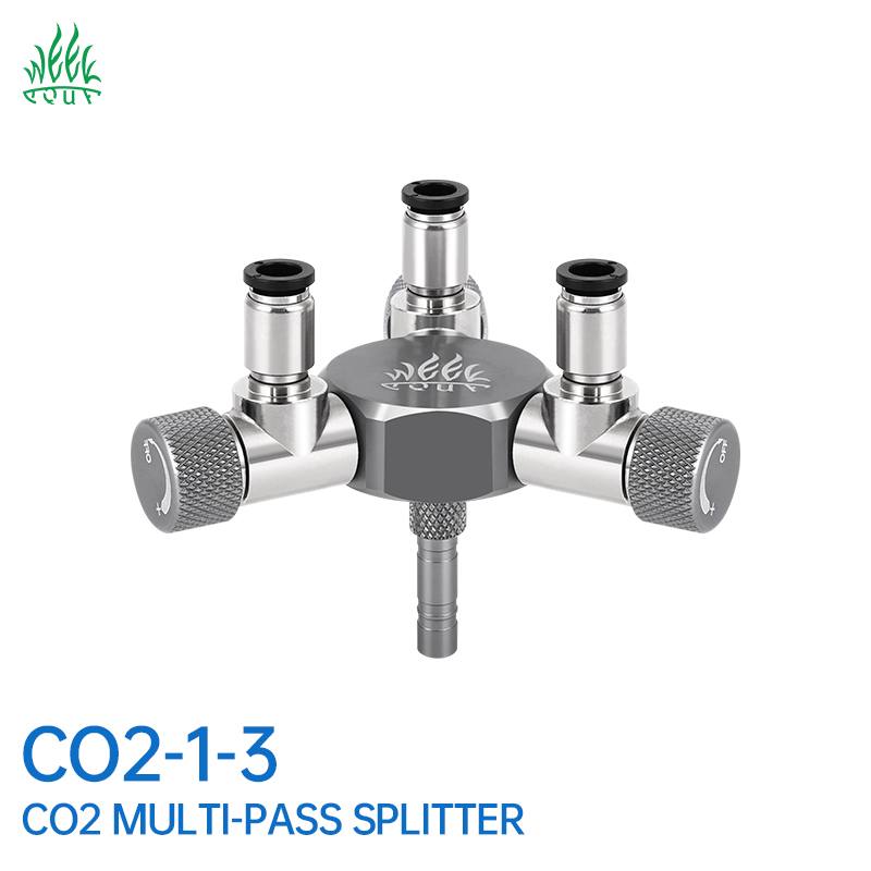 Multiple shunt Beam Splitter 1 Turn 3 Air Outlet Aluminium Alloy CO2 High Air Pump Fish Tank Aquarium CO2 Regulator
