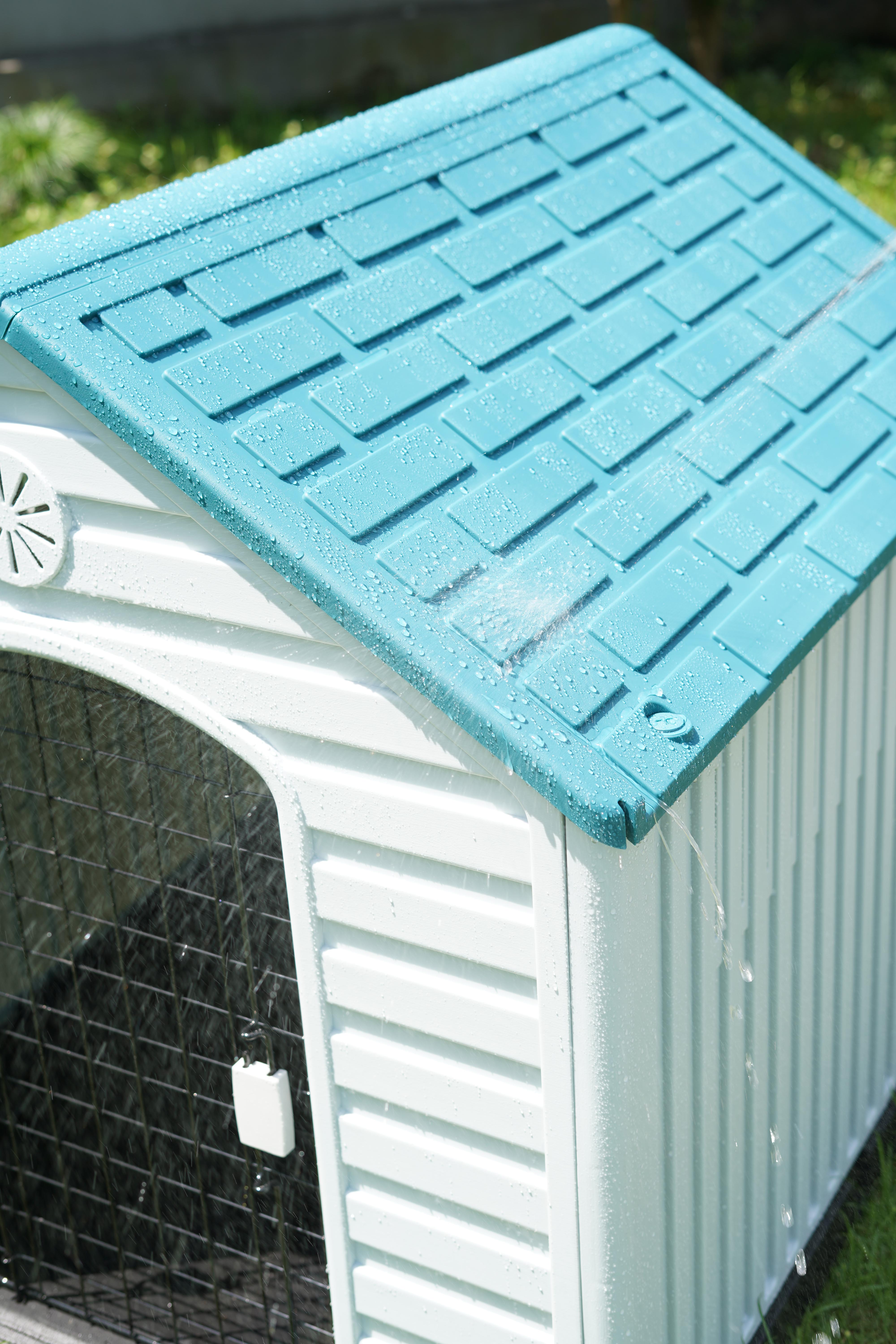Dog kennel outdoor rainproof dog house frostproof luxury villa