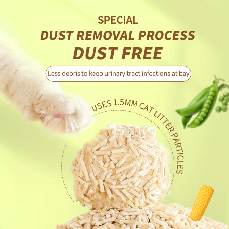 Tofu Cat Litter bentonite Natural Flushable Extra Clumping Pellet cat Litter bentonite Recommended by Vets
