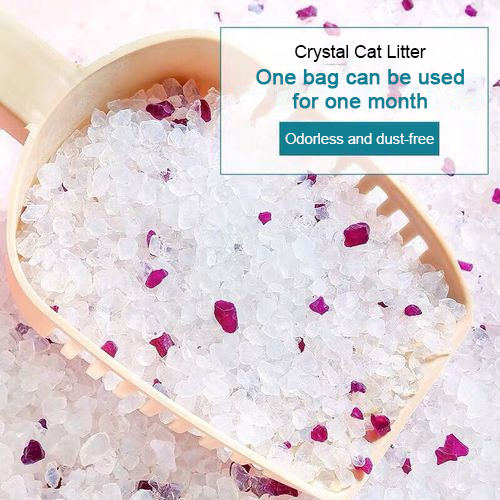 Factory direct wholesale 1-8mm 1.7kg Pet Products Supply Silica Gel Sand Filler Clean Blue Crystal Silicone Cat Litter