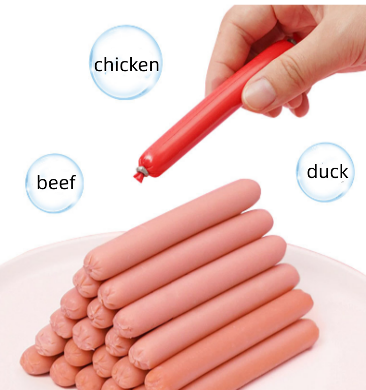 Hot Selling Bulk Pet Snacks Chicken And Beef And Fish And Duck Flavor Pet Sausage For Dogs And Cats