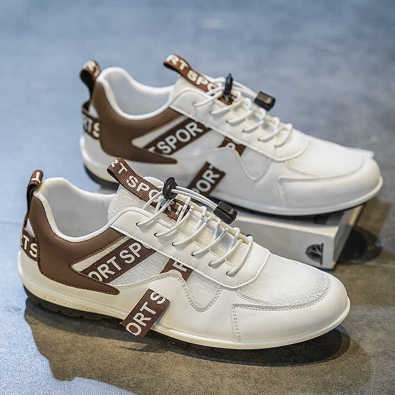 High Quality Mens shoes summer new versatile leather sports casual white shoes anti slip running no tie Forrest Gump shoes T241126