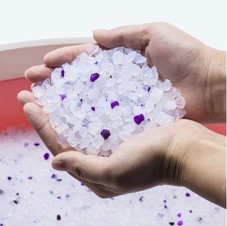 Crystal Silicone Cat Litter Silicone Colored Particles Non-clumping Absorbing Odor Water Lavender