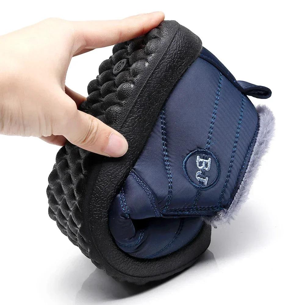 Neutral pure cotton slippers winter outdoor mens shoes cold resistant casual snow boots mens plush warm womens shoes size 35-47 241126