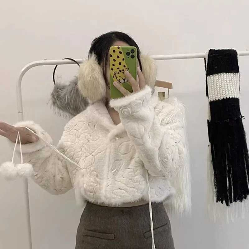 Faux Fur Earmuffs Winter Warm Earm Muffs Haiand Windproof Ear Wr Plush Earplugs Cold Protection Y2k Woman Ear CoverXJ241126