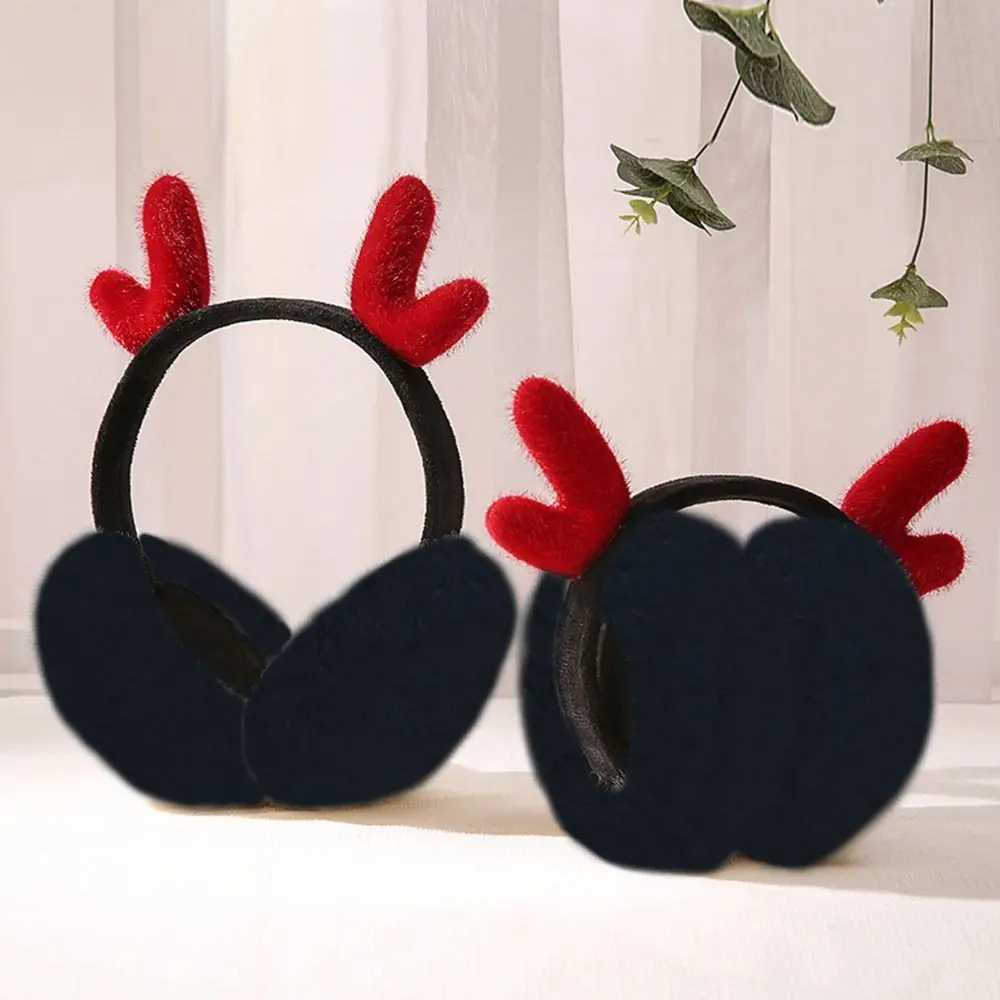 Autumn Winter Christmas Earmuffs Women Men Ear Warmer Plush Solid Color Adjustable Foldable Ear Muffs Earfl EarmuffsXJ241126