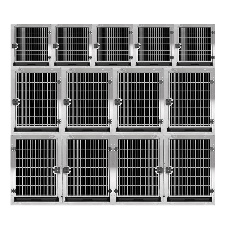 Hayea Pets Veterinary Cage Bank Combined hospital Vet Cages Stainless Steel Cages For Vet