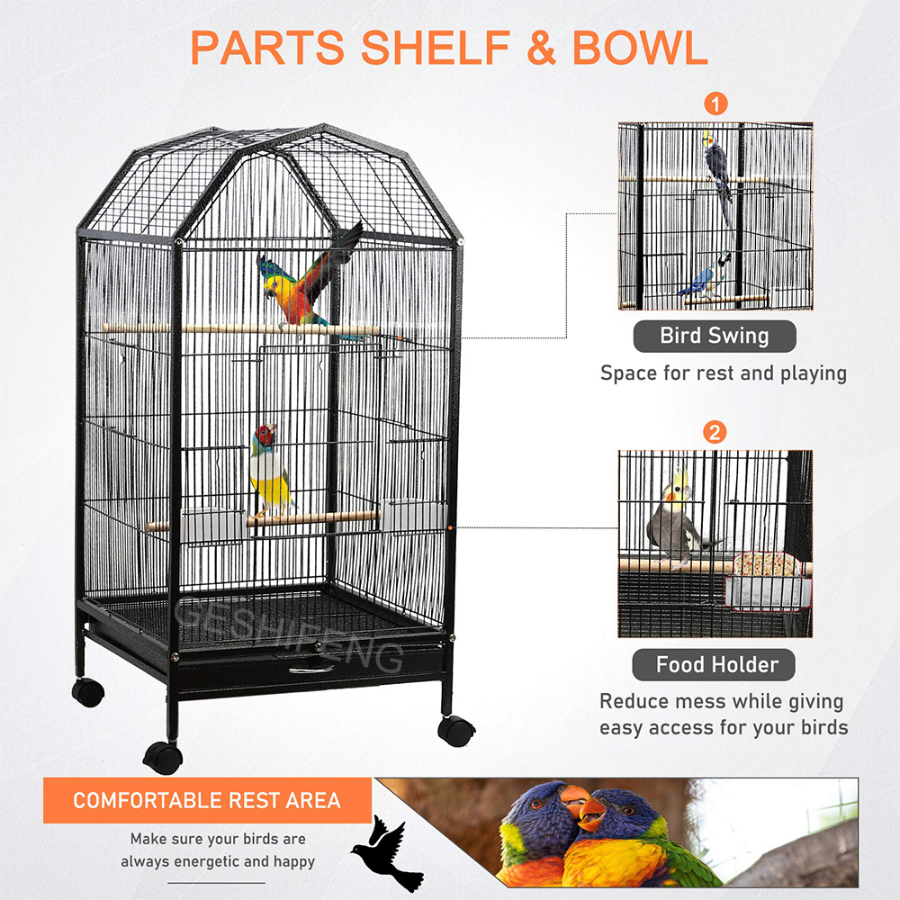 Hot Selling Durable Iron Wire Large Pet Cage Breeding Bird Parrot Cage Rabbit Pigeon Cage