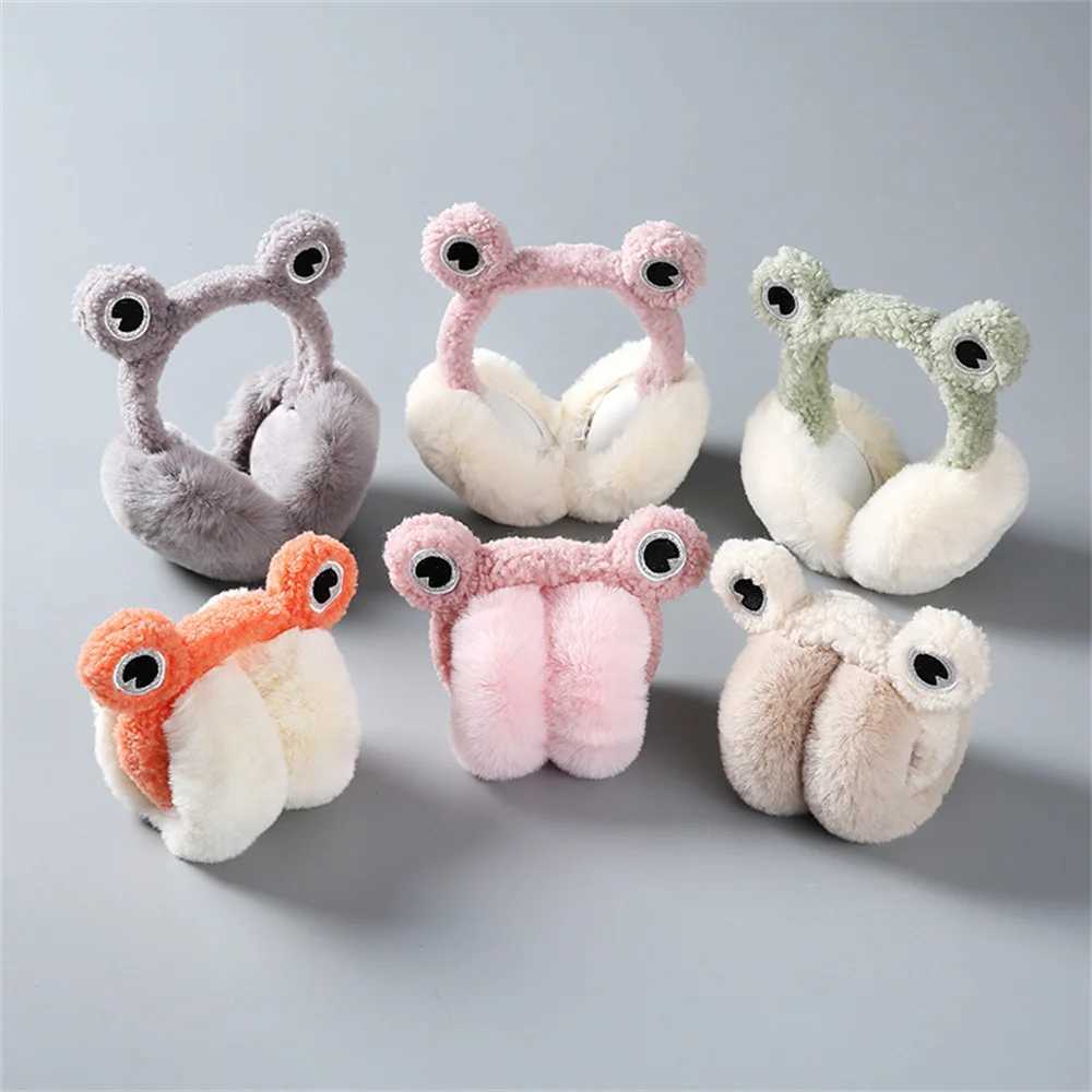 Cute Bear Ears Plush Earmuffs Children Cartoon Animals Winter WarmEar Warmers Women Men Faux Furry Earmuffs Headband Ear CoversXJ241126
