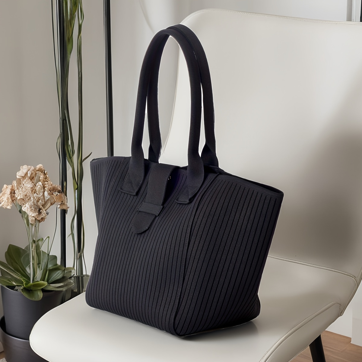 Fleece Shoulder Bag For Autumn And Winter Large Capacity Designer Tote Bag Trendy Handbag