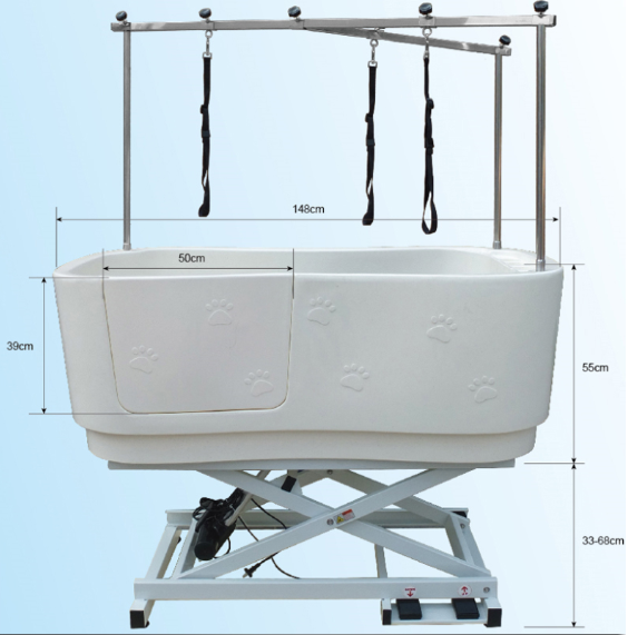 2024 New Design Stainless Steel Electric Lifting Dog Bathing Tub Dog Tub Pet Tub