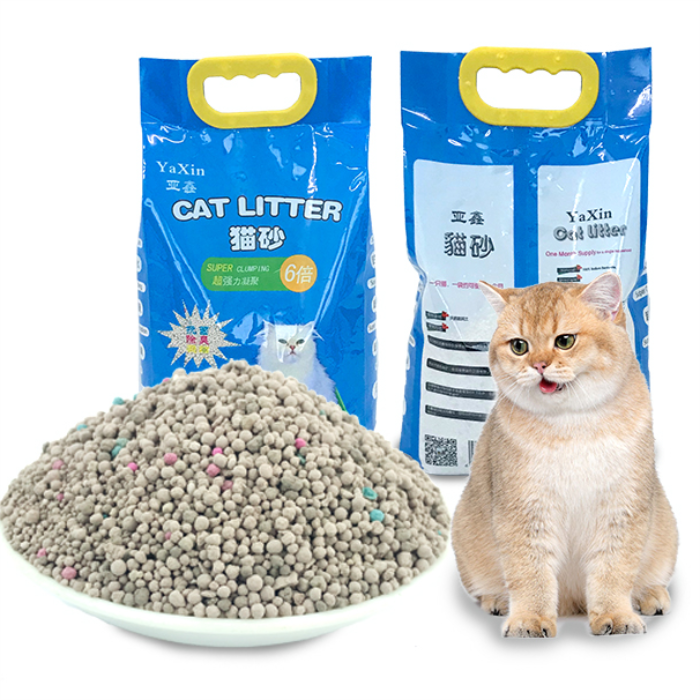Manufacturing efficient clumping natural bentonite cat litter pack Fresh Taste sand bentonite cat litter