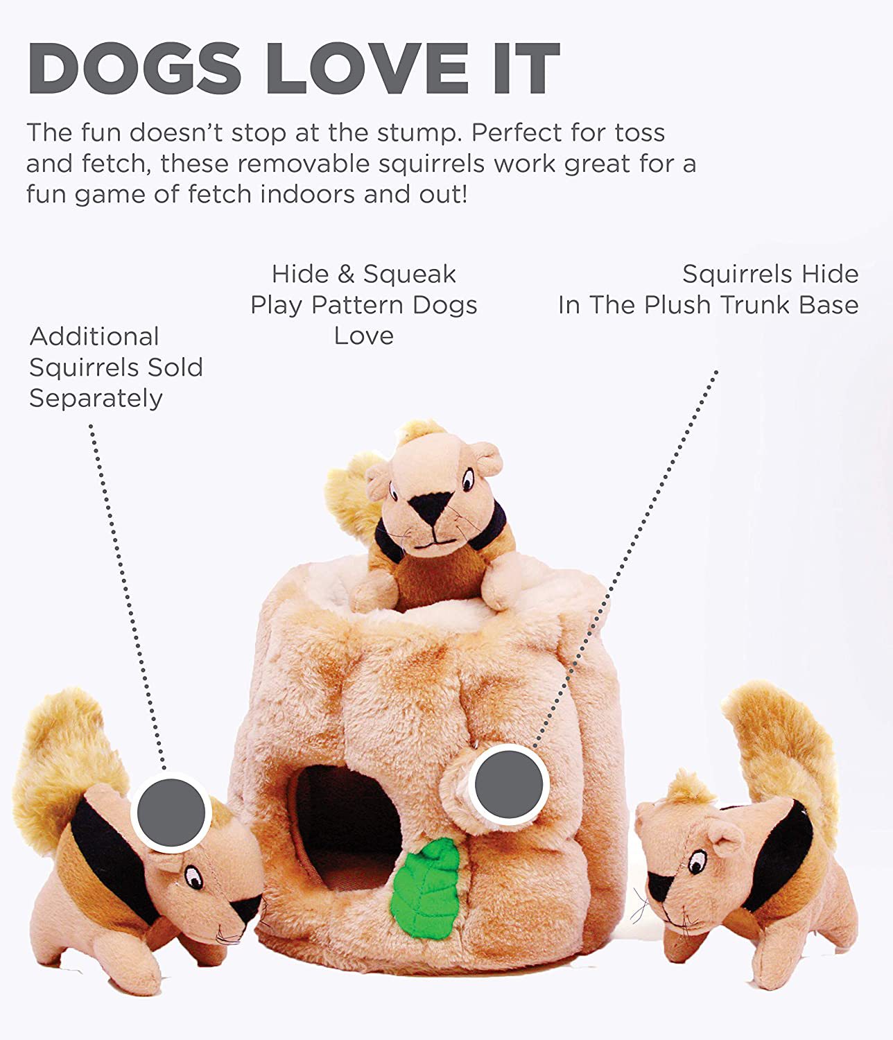 2022 New Pet Product Extrovert Hound Hidden Squirrel Plush Dog Toy