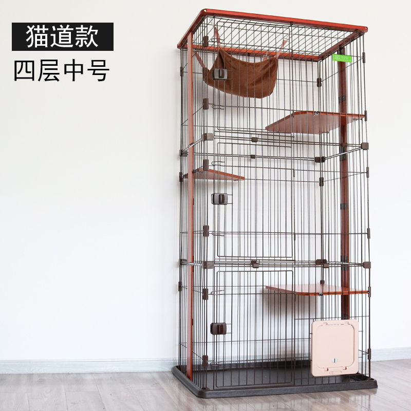 cage household indoor cat cage cat villa large 2 / 3 floor solid wood frame cat cage big large
