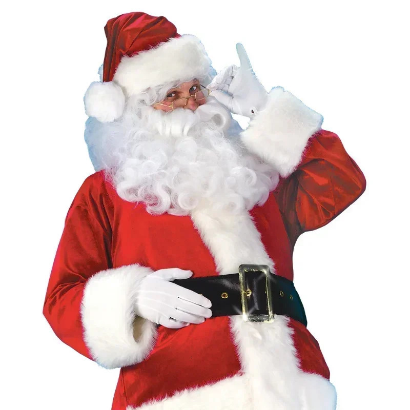 Red swan velvet style full set Christmas party for boys family costume for Santa Claus Year party set for adults Christmas 241126