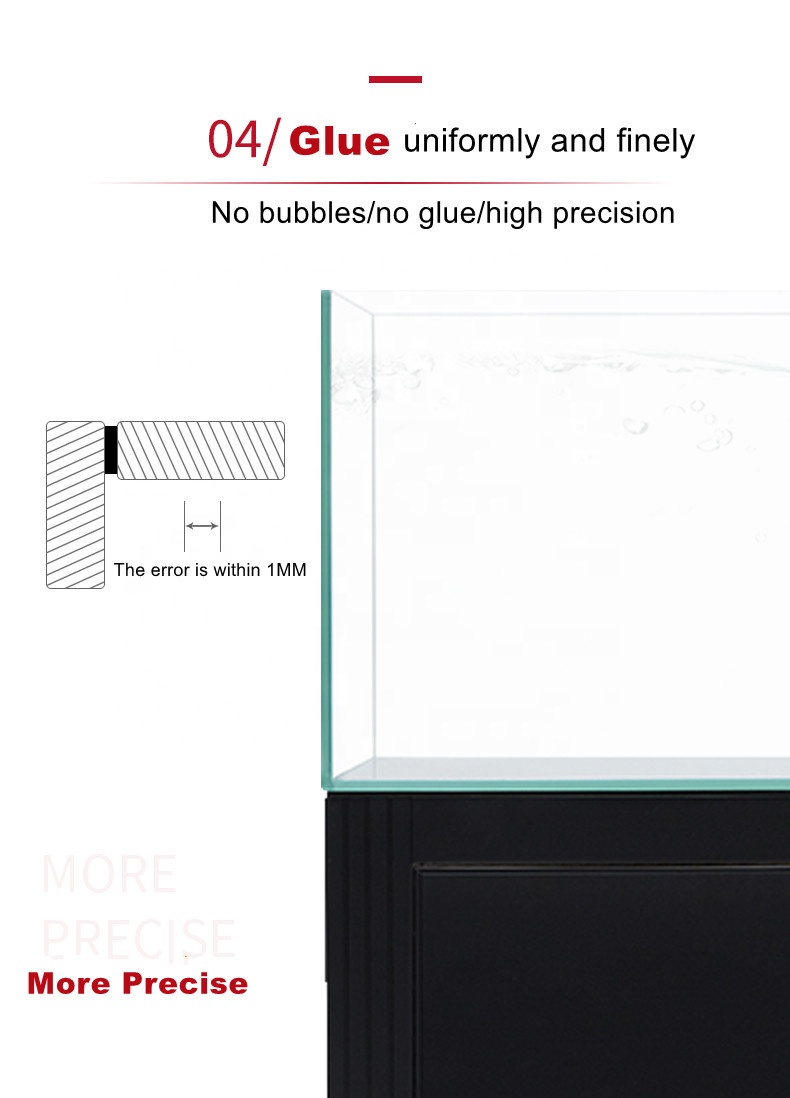 96L 25Gallon CADE Super Clear Glass Aquarium Living Room Professional Fish Tank With Bottom Cabinet