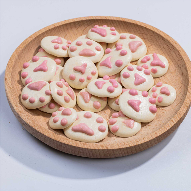 Pet handmade snacks cat claws sweetheart milk slices soluble beans cats and dogs factory direct sales and wholesale