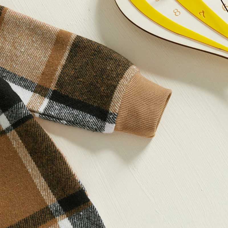 Clothing Sets Kids Baby Boy Autumn Clothes Outfits Plaid Print Long Sleeve Shirt and Elastic Pants 2 Piece Sets for Toddlers 0-5Years H241126