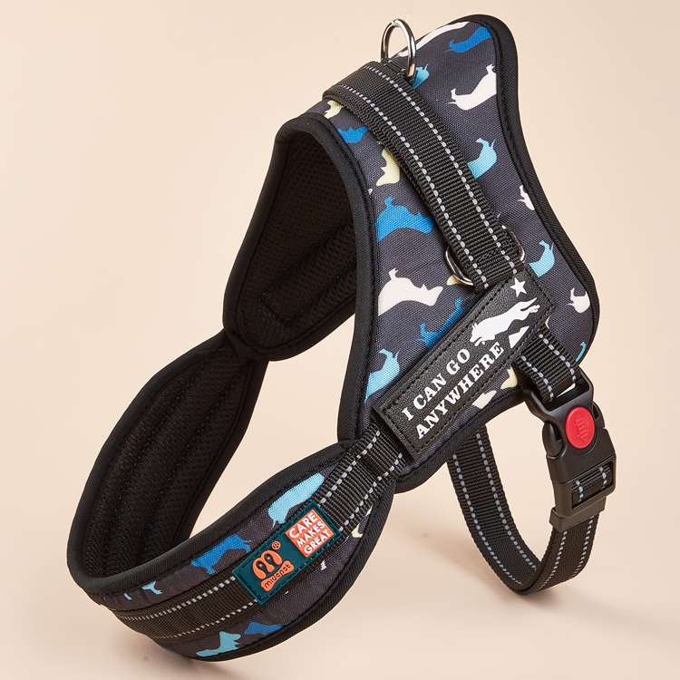 MIDEPET Custom LOGO Accept Pet Product Supplies Front Clip No Pull Dog Harness Print Upgrade Heavy Duty Reflective Fashion 50pcs