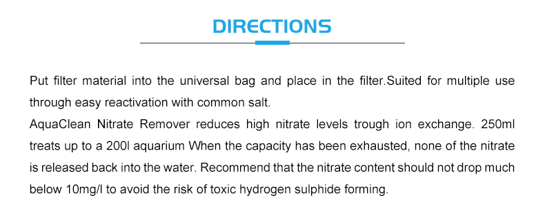 Aquarium regenerated nitrate remover resin