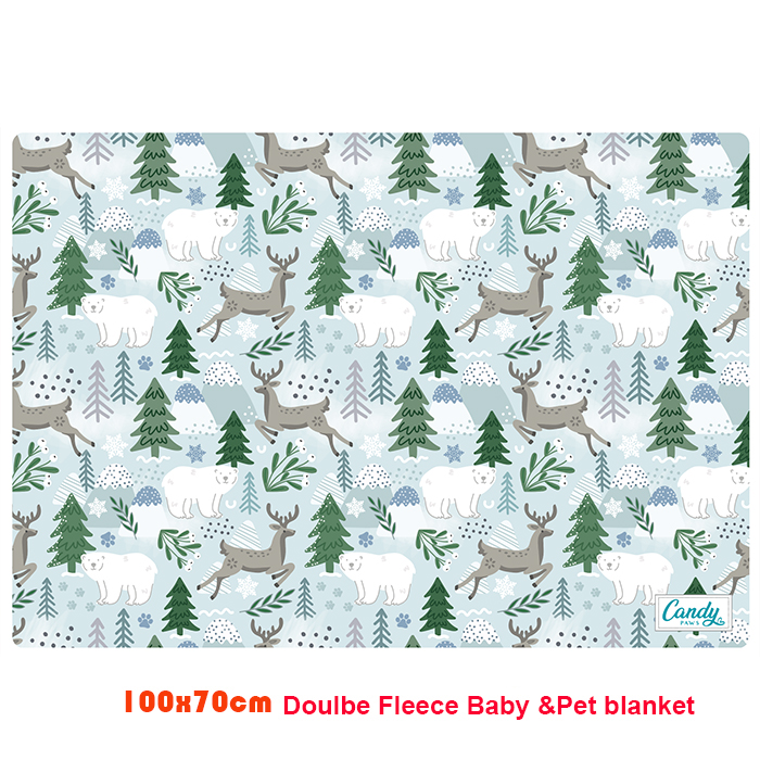 2022 Pink Design Comfortable Silly Plush Dog Blanket Thick Soft Comfy Fleece Pet Blanket For winter Bed Christmas Pattern