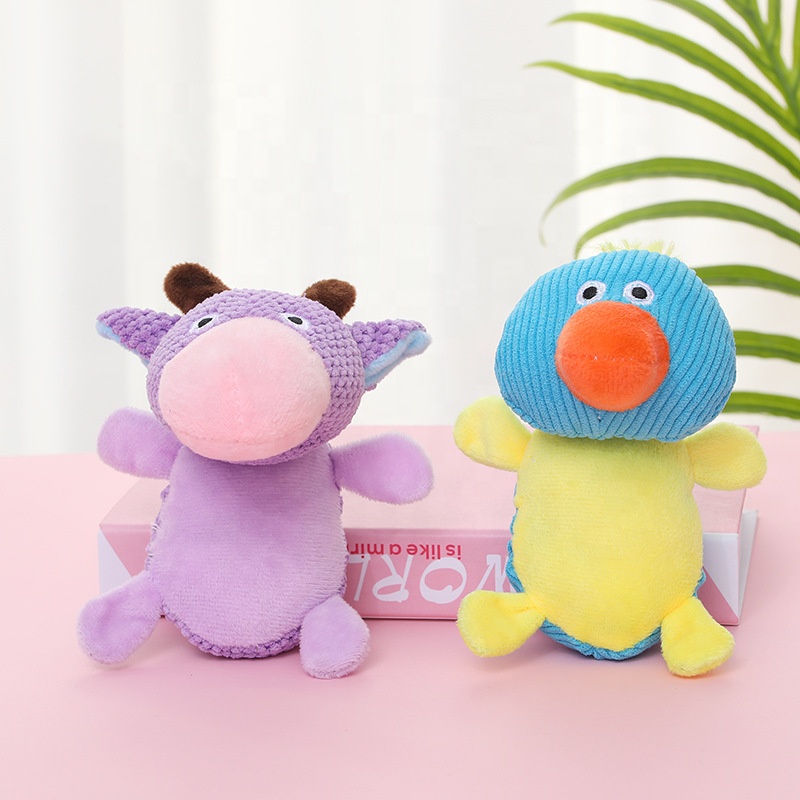 Pet Dog Squeaky Toy for Dogs Chewing Plush Toy simulation Interactive Pet Sound Grinding Teeth Bite Resistant Plush Sleeping Dog