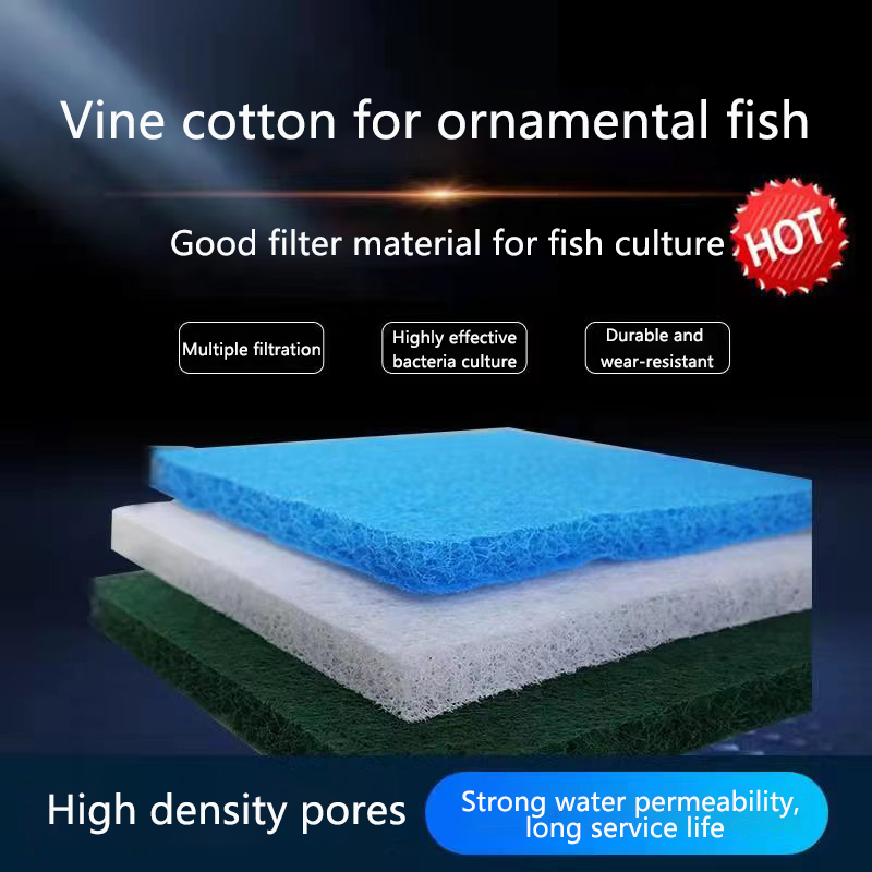 Zaohetian high density anti-corrosion cotton rattan cotton aquatic filter cotton aquarium bio logical filter mat