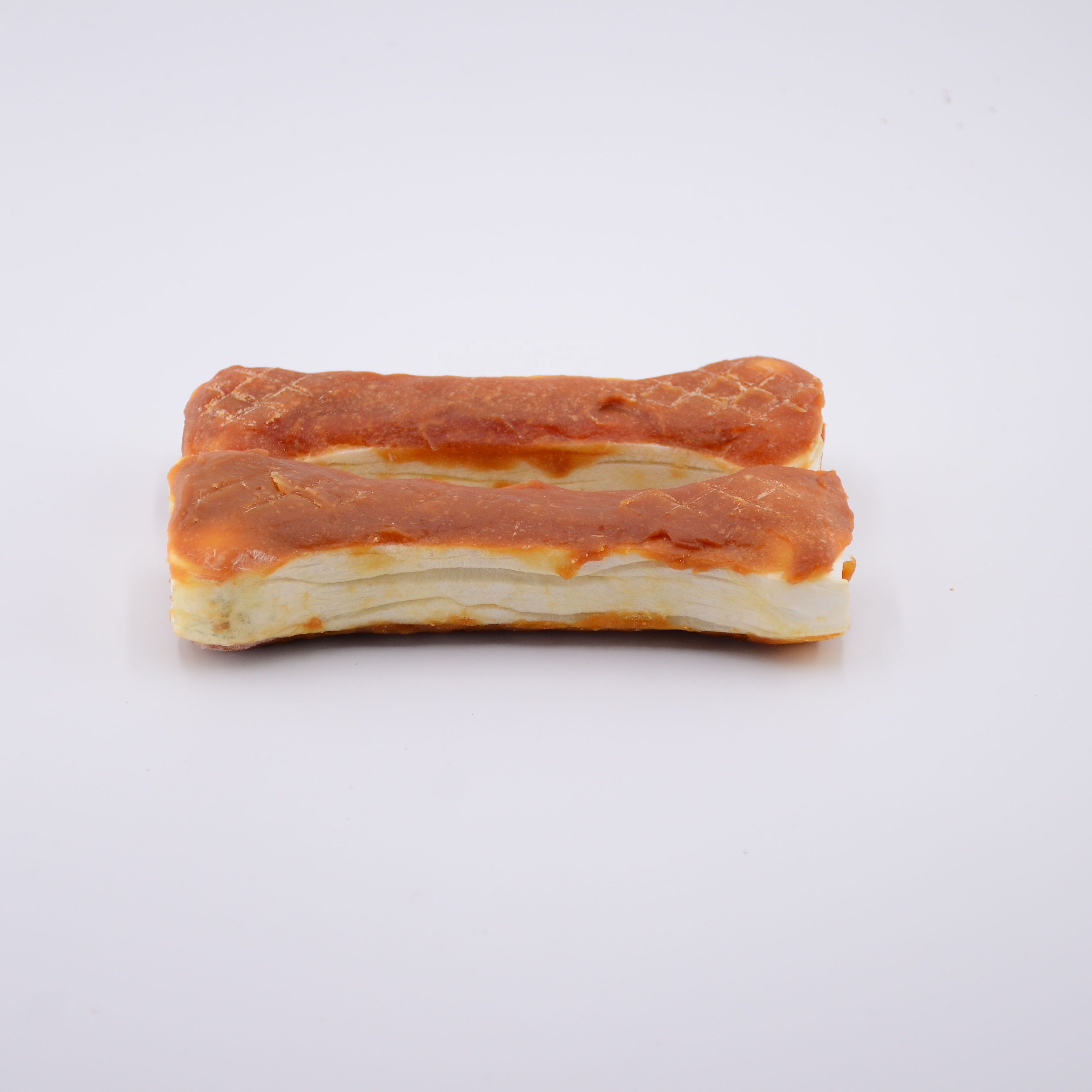 pet premium dog chews white rawhide pressed bones with duck or chicken different sizes for dog OEM pet food