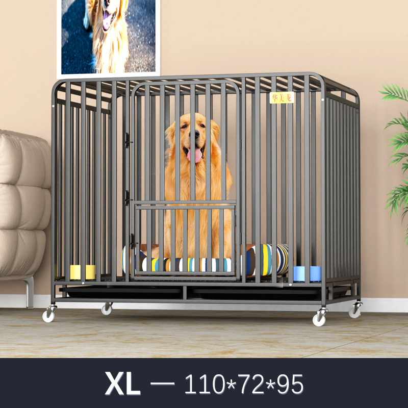 Single layer double door collapsible customizable heavy duty transport cage dog for sale cheap dog cage with wheels