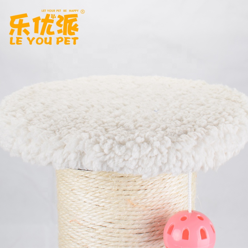Leyou Pet wholesale cat platform tower cat scratcher sisal tree cat scratcher post