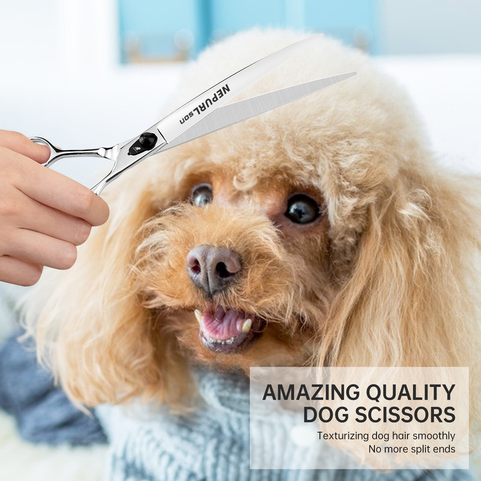 10 inch Japan 440c Straight Scissors paint Shaped Scissors Pet Grooming Veterinary Scissors
