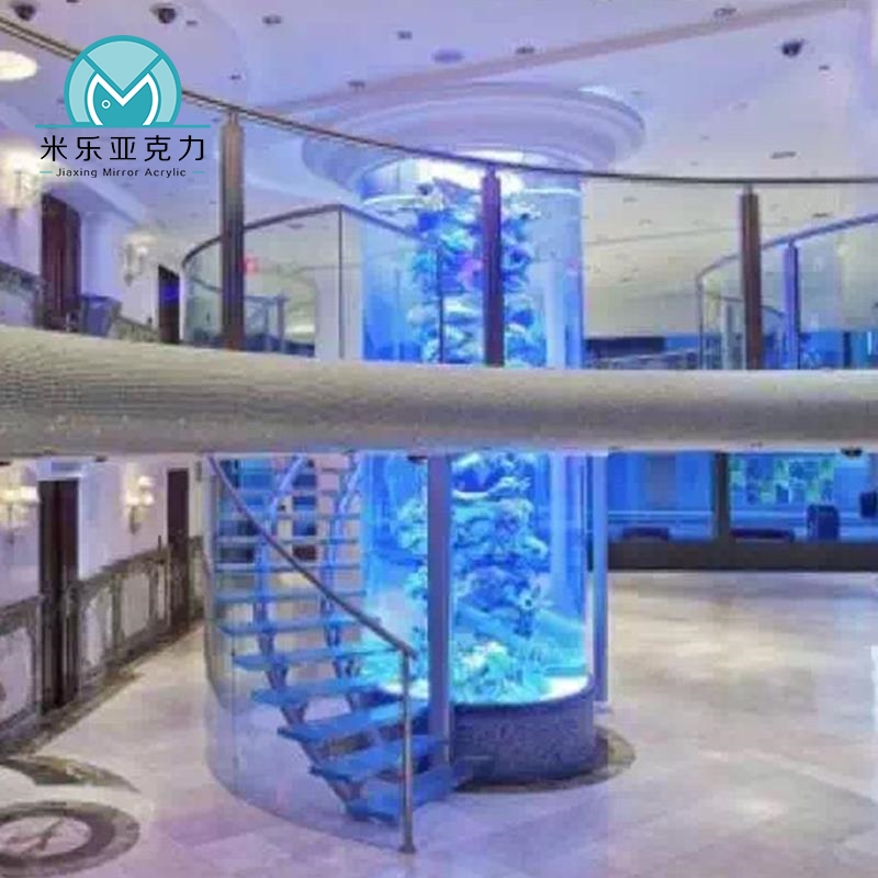 Good quality wholesale custom size transparent acrylic cylindrical fish aquarium filter